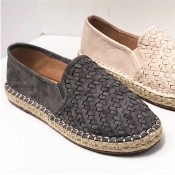 Gray Weaved Flat Espadrille Slip On Sneakers - Picture 2 of 4